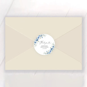 Dusty Blue Ivory Vrijgezellenfeest Ronde Sticker
