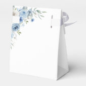 Dusty Blue Ivory Wedding Favor Box Bedankdoosjes (Achterkant)