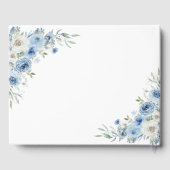 Dusty Blue Ivory Wedding Gastenboek (Achterkant)