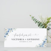 Dusty Blue Ivory Wedding Head Table Sign (Staand voorkant)