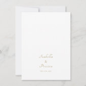 Dusty Blue Ivory White Gold Floral Wedding Invitat Kaart (Achterkant)
