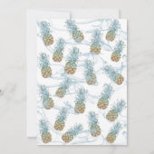 Dusty Blue Juicy Pineapple Summer Sweet 16 Party Kaart (Achterkant)