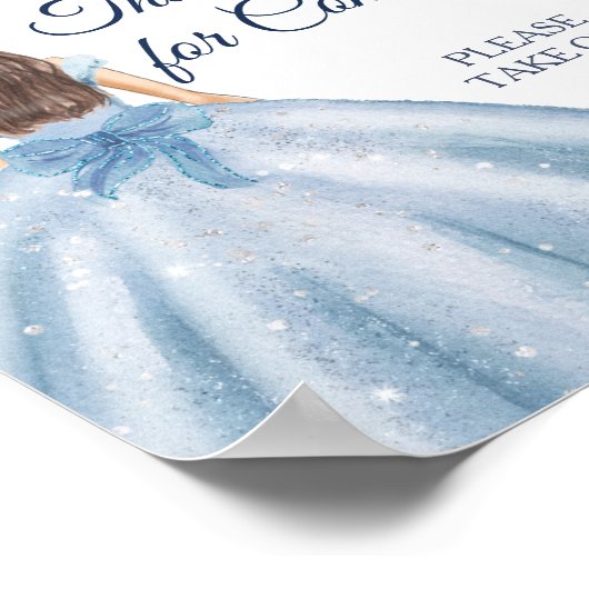 Dusty Blue Jurken Quinceañera Dank u Poster (Hoek)