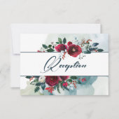 Dusty Blue | Kaart voor het ontvangen van weddensc (Voorkant)