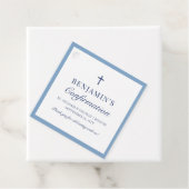 Dusty Blue Katholieke Bevestiging Dank u Bedankjes Labels (In situ)