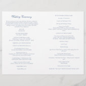 Dusty Blue katholieke Wedding Mass Ceremony Progra (Achterkant)