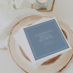 Dusty Blue Klassiek Vrijgezellenfeest Servet