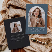 Dusty Blue | Klassieke Arch Photo Afstuderen Annou Aankondiging