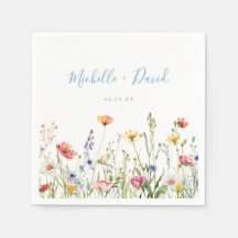 Dusty Blue Kleurrijke Rustieke Wildflower Wedding