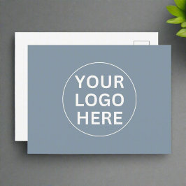 Dusty Blue l Professional Company Logo Promotional Briefkaart