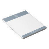 Dusty Blue l Professionele Zakelijke Logo & Tekst Notitieblok (Schuin)
