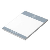 Dusty Blue l Professionele Zakelijke Logo & Tekst Notitieblok (Linkerzijde)