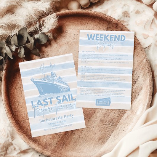 Dusty Blue laatste zeiltocht voor de Veil Bachelor Kaart