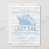 Dusty Blue laatste zeiltocht voor de Veil Bachelor Kaart (Voorkant)