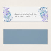Dusty Blue Lavender Floral Wedding Website RSVP Mini Visitekaartjes (Voorkant /achterkant)