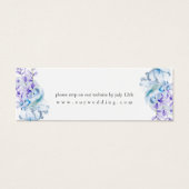 Dusty Blue Lavender Floral Wedding Website RSVP Mini Visitekaartjes (Voorkant)