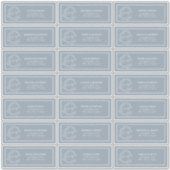 Dusty Blue Leafy Crest Monogram Guest Address Sticker (Voorkant)