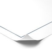 Dusty Blue Leafy Crest Monogram in liefhebbend geh Perfect Poster (Hoek)