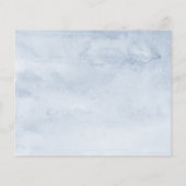 Dusty Blue Leaves Greenery Elegant Advice Kaart (Achterkant)