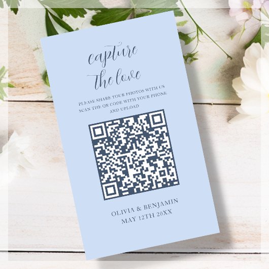 Dusty Blue | Leg de Love QR-code vast Informatiekaartje