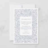 Dusty Blue   Lijst Classic Wedding Bedankkaart (Voorkant)