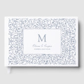 Dusty Blue   Lijst Classic Wedding Gastenboek (Voorkant)