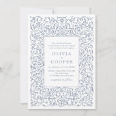 Dusty Blue   Lijst Classic Wedding Kaart (Voorkant)