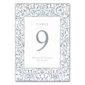 Dusty Blue   Lijst Classic Wedding Kaart (Achterkant)