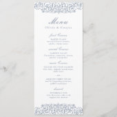 Dusty Blue   Lijst Classic Wedding Menu (Voorkant)