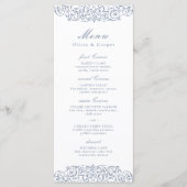Dusty Blue   Lijst Classic Wedding Menu (Voorkant)