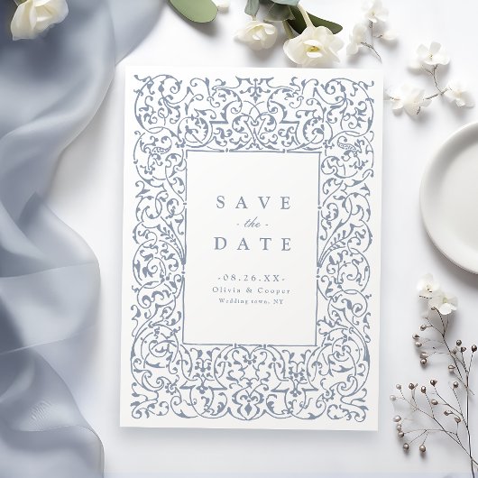 Dusty Blue   Lijst Classic Wedding Save The Date