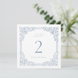 Dusty Blue  Lijst Elegant Script Table No.