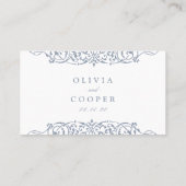 Dusty Blue   Lijst Wedding Details Plaatskaartje (Achterkant)