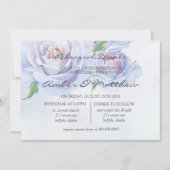 Dusty Blue Lila Peony Rehearsal Dinner Kaart (Voorkant)