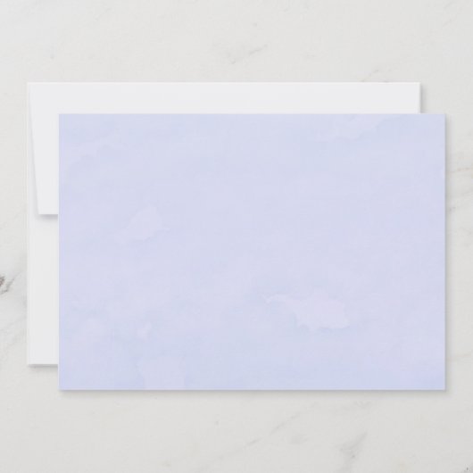 Dusty Blue Lila Peony Rehearsal Dinner Kaart (Achterkant)