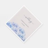 Dusty Blue Lila Rozen Blush Pink Elegant Wedding Servet (Hoek)