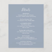 Dusty Blue Line Art Floral Budget Huwelijksuitnodi Flyer (Achterkant)