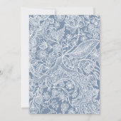 Dusty Blue Line Art Wildbloemen Floral Kaart (Achterkant)