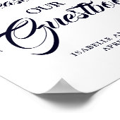 Dusty Blue Log ons huwelijksbezoekersboek in Poster (Hoek)