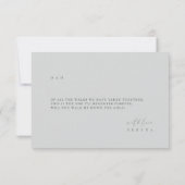 Dusty Blue loopt langs de Aisle-Kaart Kaart (Achterkant)