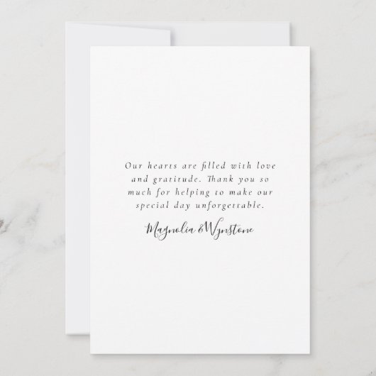 Dusty Blue Love & Bedankt Photo Wedding (Achterkant)