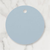 Dusty Blue Love is Sweet Wedding Favor Labels (Achterkant)