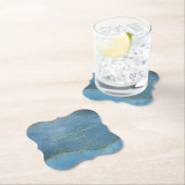 Dusty Blue Love Letter Kartonnen Onderzetters (Insitu)