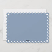 Dusty blue Love Peace Joy papel picado Kerstmis H Feestdagenkaart (Achterkant)