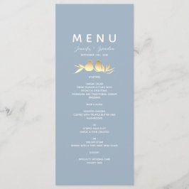 Dusty Blue Lovebirds Wedding Menu