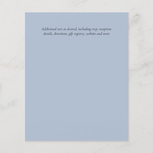 Dusty Blue Magnolia BUDGET Weddenschap Flyer (Achterkant)