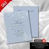 Dusty Blue Magnolia BUDGET Weddenschap Flyer