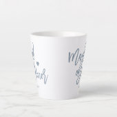 Dusty Blue Maid of Honor Lettering Script Latte Mok (Voorkant)