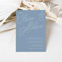 Dusty Blue | Manuscript Watermark Wedding