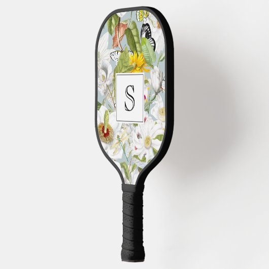  Dusty Blue Mariposa Monogram Gel Muismat Pickleball Paddle (Links)